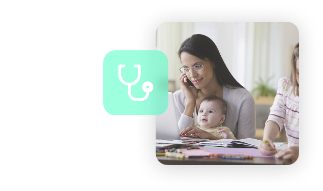 Mother with children