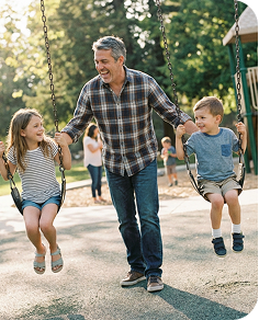 Family walking together outdoors
